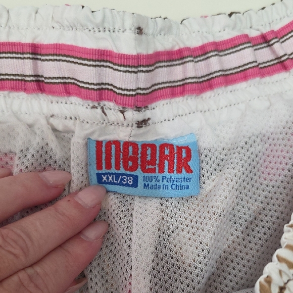 Ingear Swim Trunks Floral Men's Board Shorts Pink Brown Size XXL - Picture 2 of 5